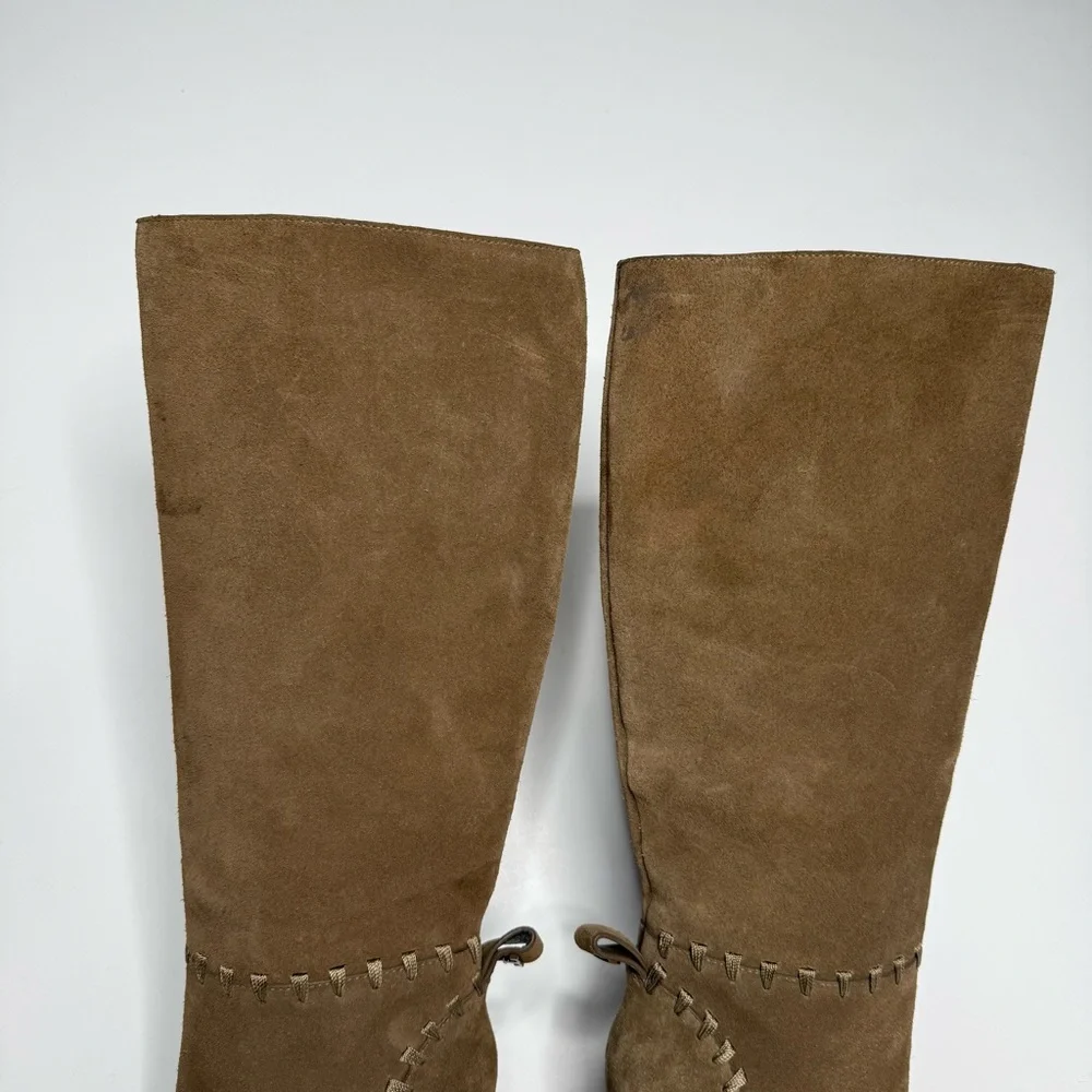 Tory Burch Contraire Suede Heeled Tall Boot 5 1/2 M